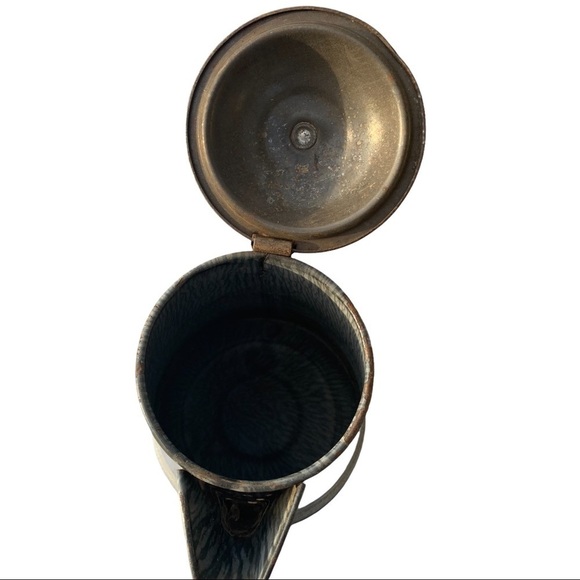 Antique Farmhouse Gray Granite Coffee Pot - Picture 4 of 10